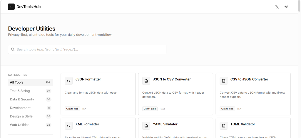DevTools Hub Suite